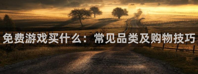 奇亿娱乐网址注册：免费游戏买什么：常见品类及购物技巧