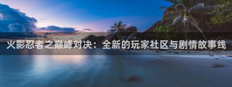 奇亿娱乐平台负责人：火影忍者之巅峰对决：全新的玩家社区与剧情